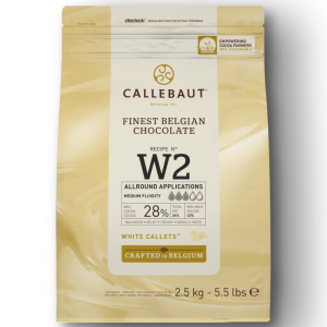 Callebaut valge šokolaad W2 28% nööpidena, 2,5 kg