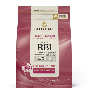 Callebaut Ruby 47,3% nööpidena, 2,5 kg