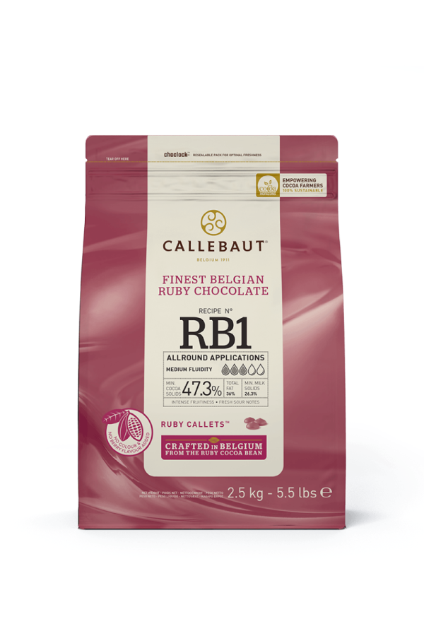 Callebaut Ruby 47,3% nööpidena, 2,5 kg