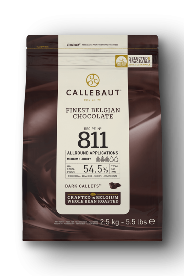 Callebaut tume šokolaad 54,5% nööpidena, 2,5 kg